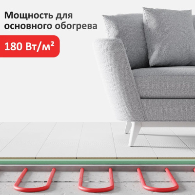 Кабельный тёплый пол AlfaCable 20-800-40 (5,4 м²) в Казахстане