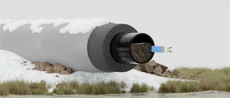 Обогрев канализации внутри трубы