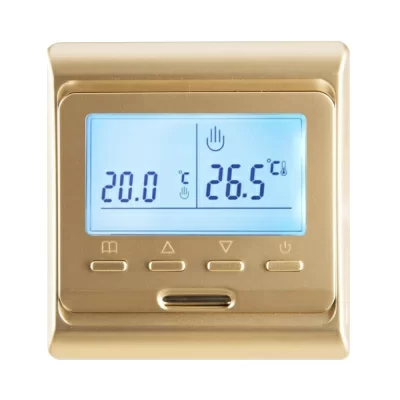 Терморегулятор для теплого пола AlfaReg E-51.716 Wi-Fi, программируемый, 16A, золотистый в 