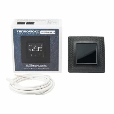 Терморегулятор для теплого пола Теплолюкс EcoSmart 25, черный в 