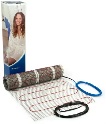 Нагревательный мат DEVIheat™ 150S (DSVF-150) 1350 Вт, 0,5x18м, 9м² в 