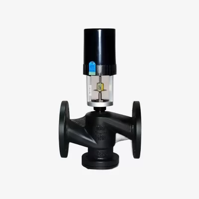 Клапан 2х-ходовой регулирующий чугунный фланцевый РОСКЛАПАН RF-VF-2 DN100 Pn16, c электроприводом в 