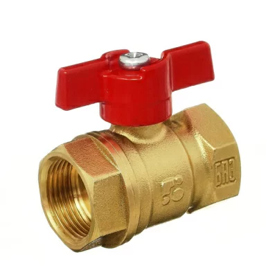 Кран шаровой 11Б27п1 DN25 PN40 вр/вр бабочка, серия Standart в 