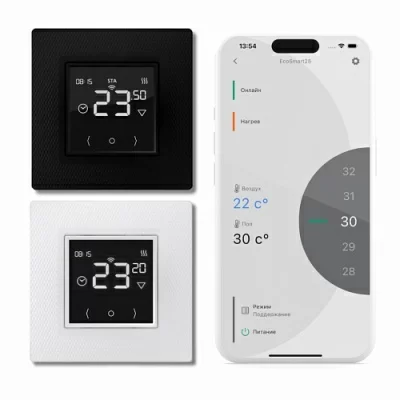 Терморегулятор для теплого пола Теплолюкс EcoSmart 25, черный в 