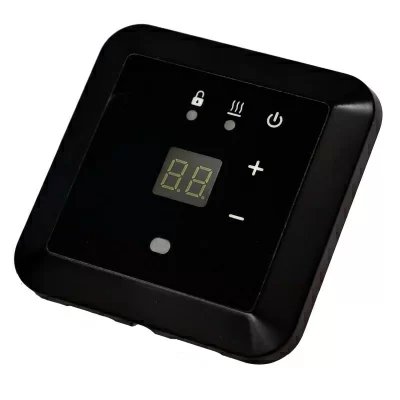 Терморегулятор для теплого пола встраиваемый ТР-09В с датчиком воздуха, черный в 