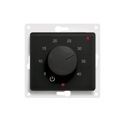 Терморегулятор для теплого пола ТР-03 Глосса, черный (в рамку Schneider Electric Glossa) в 