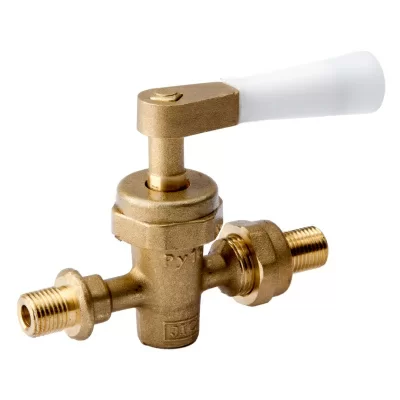 Кран пробно-спускной с прямым спуском и ниппелем 10б19бк1 Ду20 в 