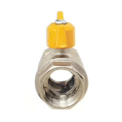 Кран шаровой 11Б27п DN15 PN40 газ вр/вр бабочка никель, серия Standart в 