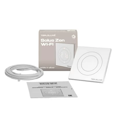 Терморегулятор для теплого пола Теплолюкс Solus Zen Wi-Fi, белый в 