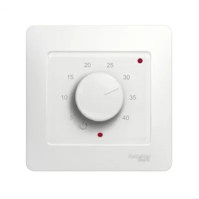 Терморегулятор для теплого пола ТР-03 Глосса, белый (в рамку Schneider Electric Glossa) в 