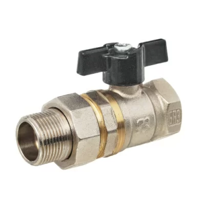 Кран шаровой 11Б27п1 DN25 PN40 "американка" бабочка никель, серия Standart в 