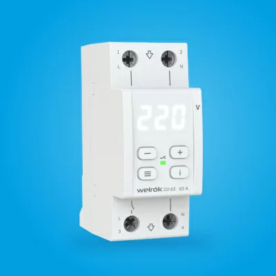 Реле напряжения Welrok D2-63 (на 4 клеммы) в 