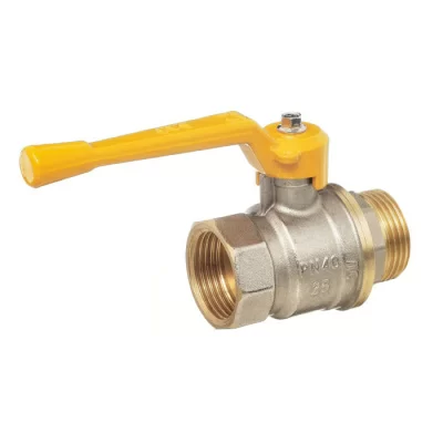 Кран шаровой 11Б27п DN32 PN40 газ вр/нр рычаг никель, серия Standart в 