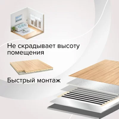 Инфракрасный теплый пол CALEO SILVER 220-0,5-4,0 в 