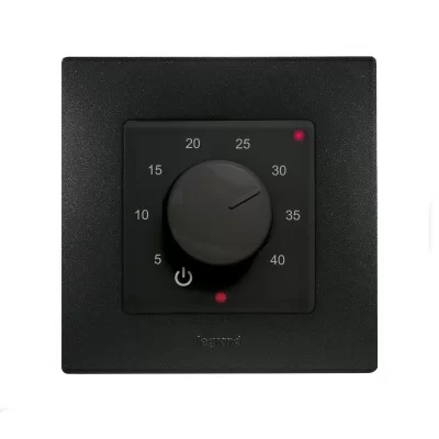 Терморегулятор для теплого пола ТР-03 Этика, черный (в рамку Legrand Etika) в 