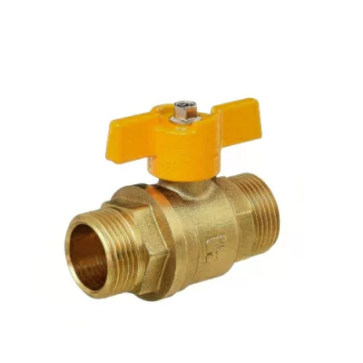 Кран шаровой 11Б27п DN20 PN40 газ нр/нр бабочка, серия Standart в 