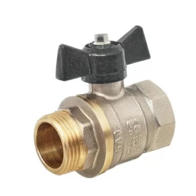 Кран шаровой 11Б27п1 DN25 PN40 вр/нр бабочка никель, серия Standart в 