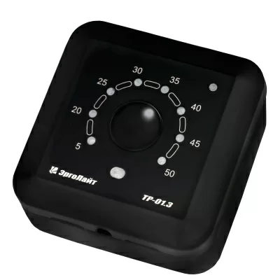 Терморегулятор для теплого пола накладной ТР-01.3П с датчиком пола, черный в 