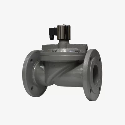 Электромагнитный (соленоидный) клапан чугунный фланцевый НЗ РОСКЛАПАН RF-WSF ДУ80 в 