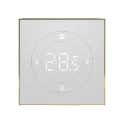 Терморегулятор для теплого пола Теплолюкс Solus Zen Wi-Fi, белый/золото в 