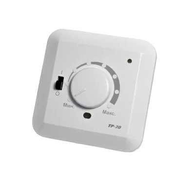 Терморегулятор для теплого пола встраиваемый ТР-70В с датчиком воздуха, черный в 