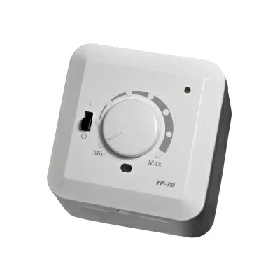 Терморегулятор для теплого пола накладной ТР-70В с датчиком воздуха, черный в 