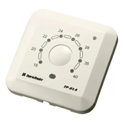 Терморегулятор для теплого пола встраиваемый ТР-01.4П с датчиком пола, бежевый в 