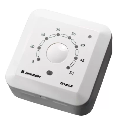 Терморегулятор для теплого пола накладной ТР-01.3В с датчиком воздуха, белый в 