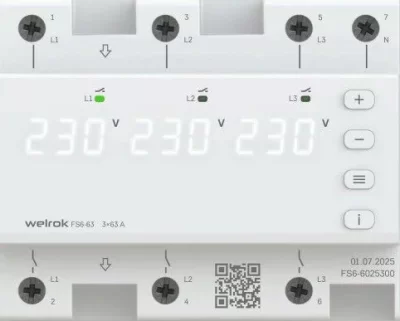 Переключатель фаз Welrok FS6-63 в 