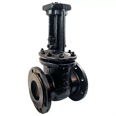 Задвижка чугунная параллельная под электропривод 30ч906бр Ру10, ДУ150 в 