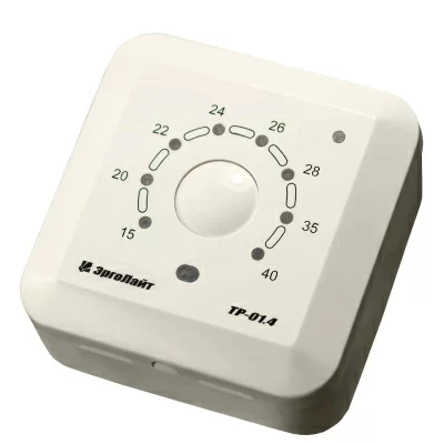 Терморегулятор для теплого пола накладной ТР-01.4ВП с датчиком пола и воздуха, бежевый в 