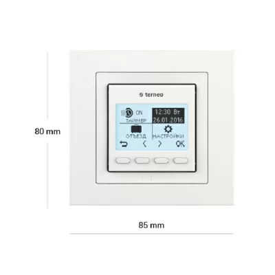 Терморегулятор для теплого пола Terneo pro unic, белый в 