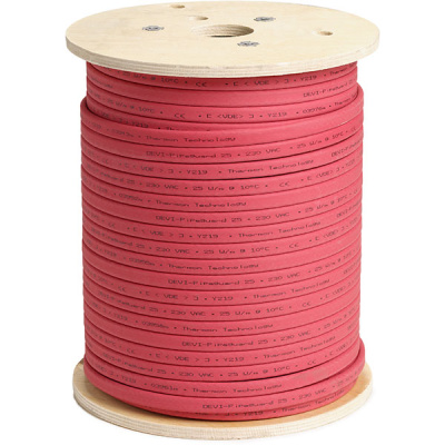 Саморегулирующийся греющий кабель DEVI-Pipeguard™ 25 красный (катушка ~100м, ±10%) в Казахстане