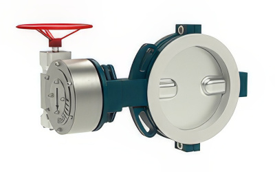 Затвор дисковый поворотный футерированный фторопластом PALUR-ZD-PTFE ДУ 300 в 