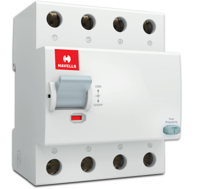 Устройство защитного отключения 3P+N, In=25А, ∆In=300 мА, Тип АС, 4М, Havells в 