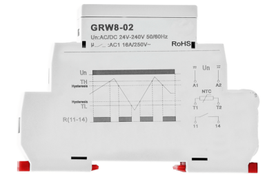 Реле контроля температуры с термодатчиком GEYA GRW8-02 в 