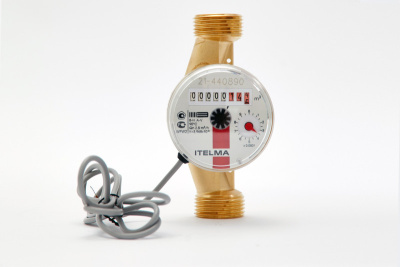 Счетчик воды универсальный СВУ 20-E130-1-W-L-10G IT с импульсным выходом ГЕРКОН, ДУ20 в 