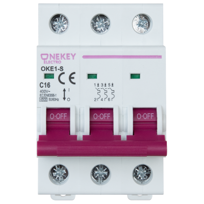 Автоматический выключатель OneKeyElectro 3P 4,5kA C-20A 3M в 