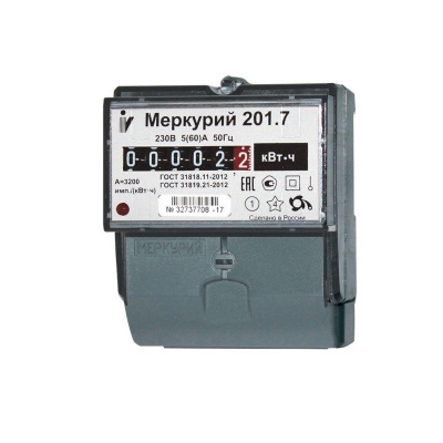 Счетчик электроэнергии Меркурий 201.7 в  Счетчик электроэнергии Меркурий 201.7 в