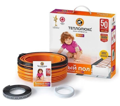 Кабельный теплый пол "Теплолюкс" Tropix ТЛБЭ 78,0 м/1400 Вт в 