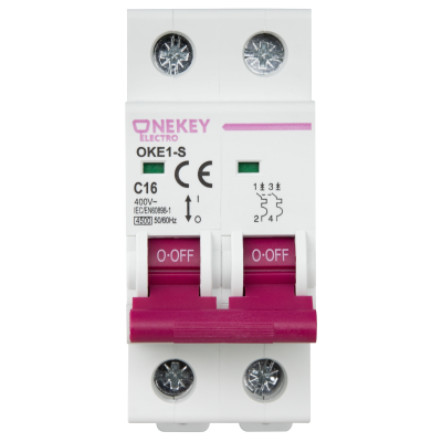 Автоматический выключатель OneKeyElectro 2P 4,5kA C-25A 2M в 