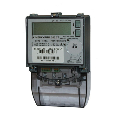 Счетчик электроэнергии Меркурий 203.2Т GOB в  Счетчик электроэнергии Меркурий 203.2Т GOB в