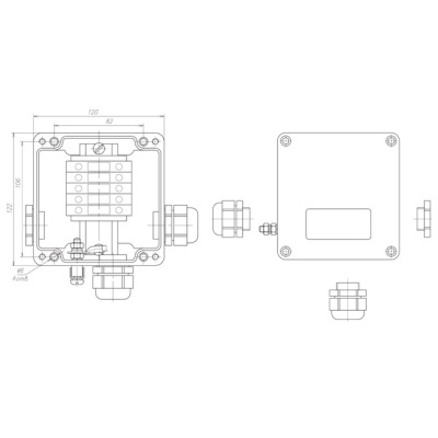 Коробка соединительная РТВ 402-1Б/1П/1РШ в 