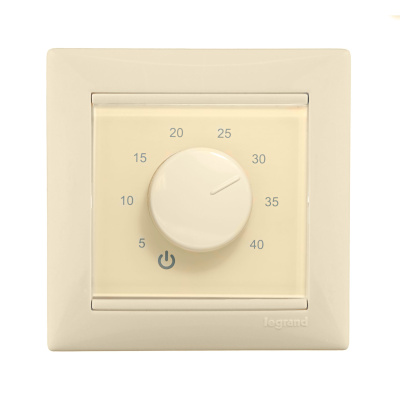 Терморегулятор для теплого пола ТР-03 Валена, бежевый (в рамку Legrand Valena) в  Терморегулятор для теплого пола ТР-03 Валена, бежевый (в рамку Legrand Valena) в