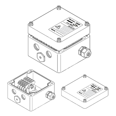 Однофазная соединительная коробка (1xM25 + 3xM20) JB-EX-20 (EE x e) в Казахстане
