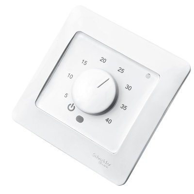 Терморегулятор для теплого пола ТР-03 Глосса, белый (в рамку Schneider Electric Glossa) в 