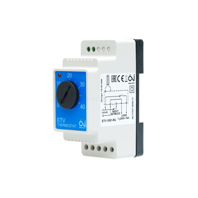 Терморегулятор для греющих кабелей OJ Eleсtronics ETV-1991 с датчиком температуры пола в  Терморегулятор для греющих кабелей OJ Eleсtronics ETV-1991 с датчиком температуры пола в