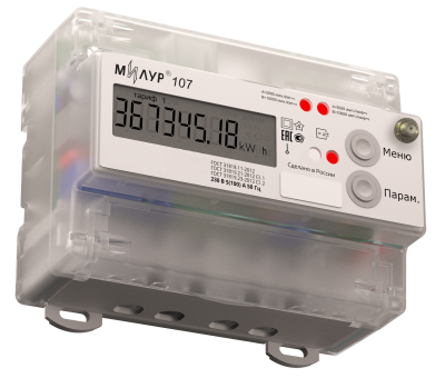 Счетчик электроэнергии Милур 107.22-P-1L-DT в 