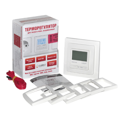 Терморегулятор для теплого пола CALEO 920, с адаптерами, бежевый в 