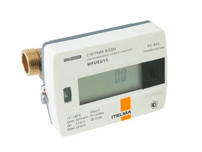 Счетчик воды универсальный ультразвуковой WFUEU 15.B-L с интерфейсом LoRaWAN, класс точности В, ДУ15 в 
